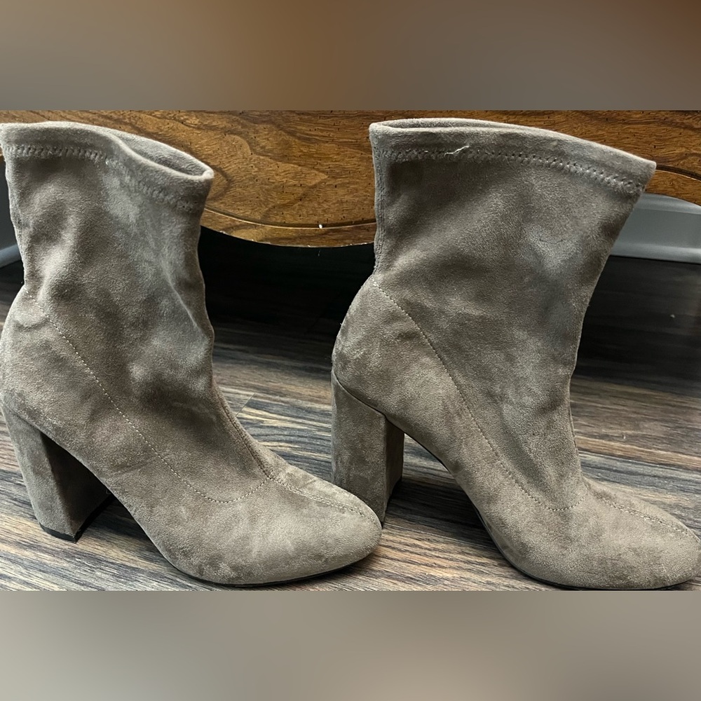 BCBGeneration Taupe Suede Heeled Boots